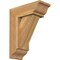 Ekena Millwork Traditional Traditional Rough Sawn Bracket w/ Offset Brace, Western Red Cedar, 6"W x 14"D x 18"H BKT0604X14X18TRA01RWR - alternate 1